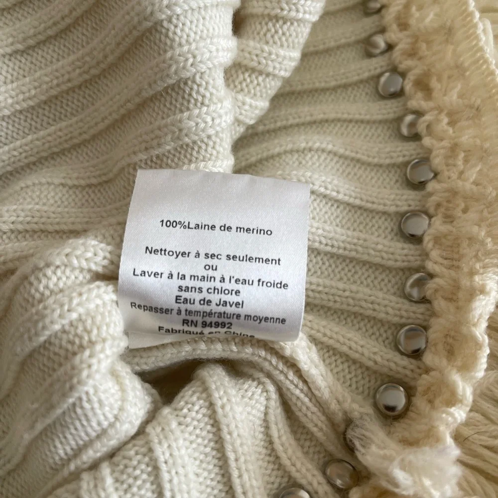 Jonathan Simkhai Cream Ribbed Turtleneck 

Skirt and sweater 100% Merino wool - Picture 14 of 16